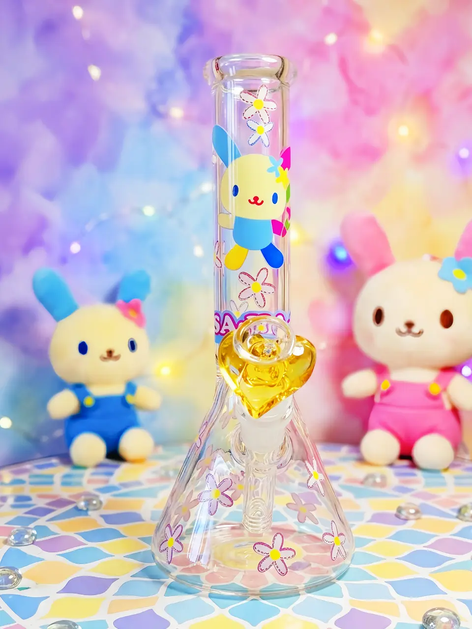 10" Usahana Flower Garden Beaker Glass Bong - Image 5