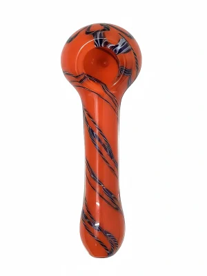 4.3-Inch Solar Swirl Borosilicate Glass Spoon Pipe
