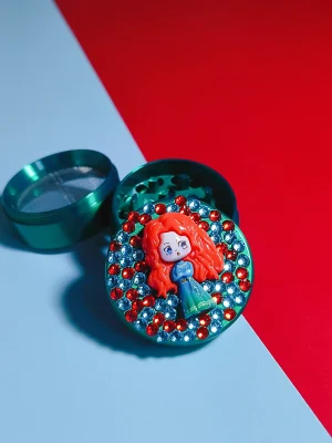 Brave Princess 40mm Rhinestone Metal Grinder