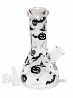Halloween Bat & Pumpkin Beaker Bong, 8 Inch