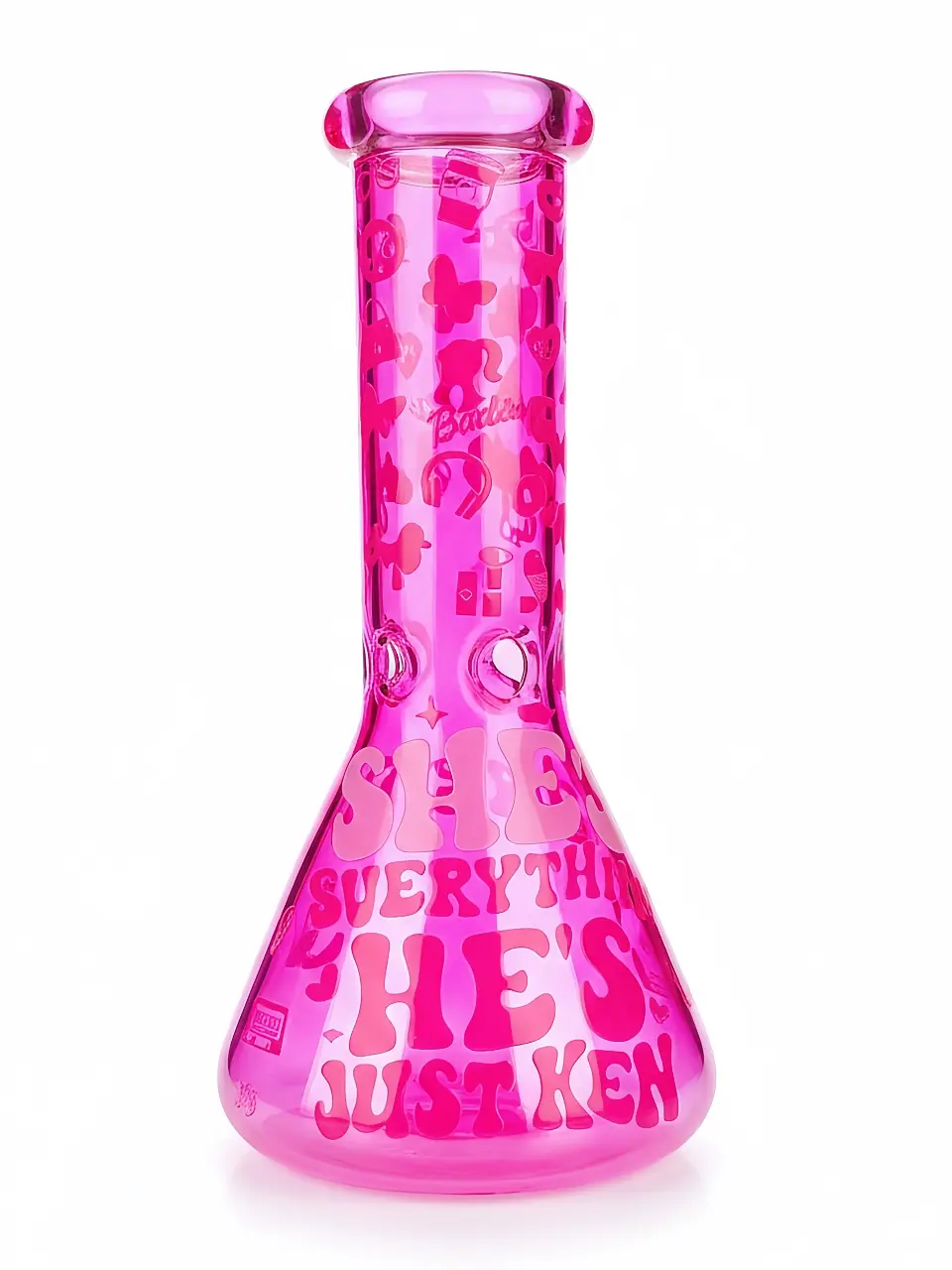 Electric Dream Iridescent Pink Barbie Lets Go 10 Inch Beaker Bong - Image 2