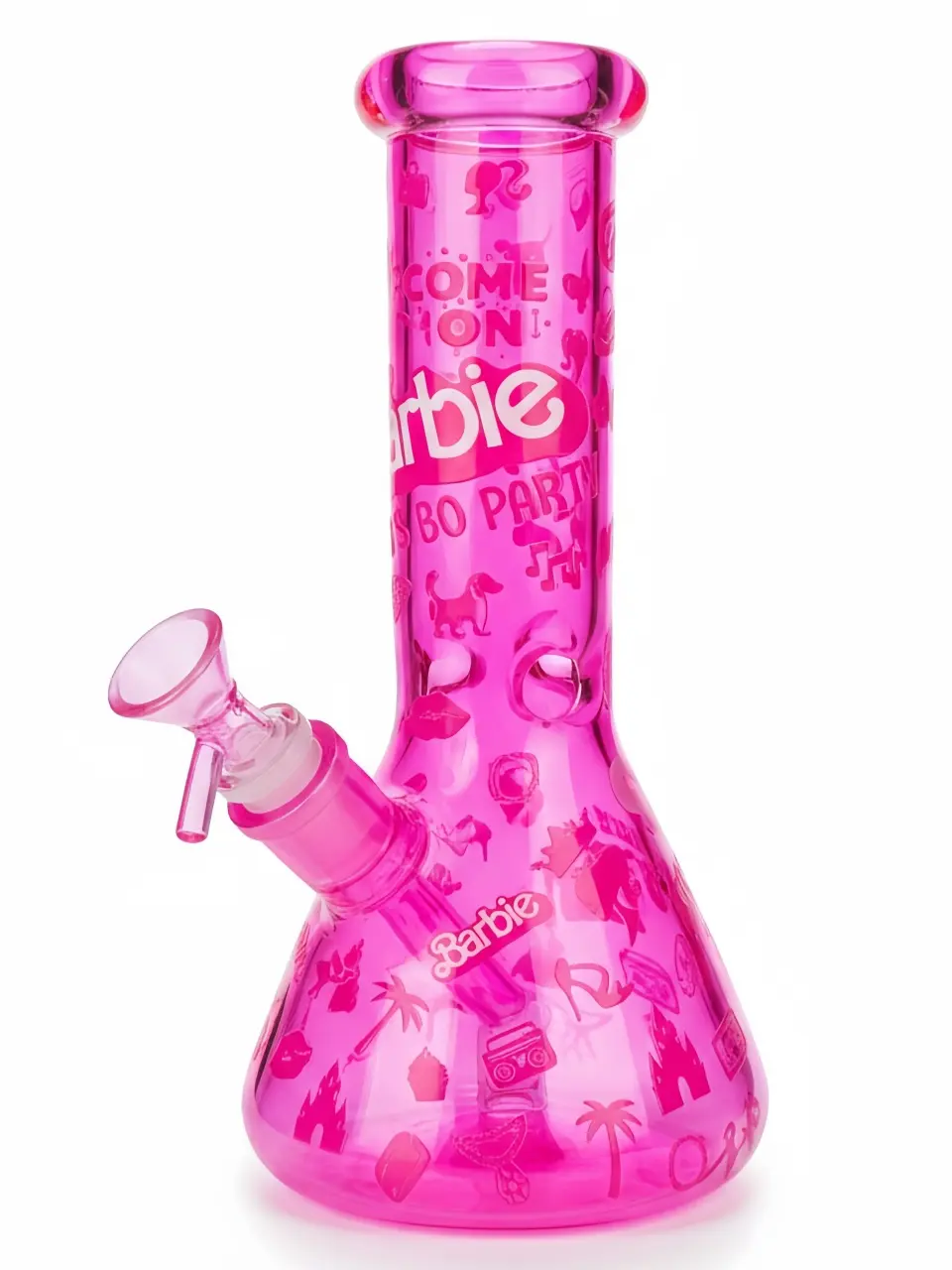 Electric Dream Iridescent Pink Barbie Lets Go 10 Inch Beaker Bong - Image 3