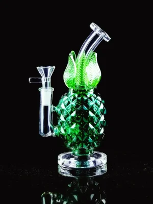 7.5 Inch Jade Pineapple Glass Bong
