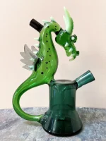 Mythical Green Dragon Glass Bong 7 Inch