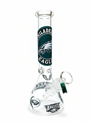 10-Inch Philadelphia Eagles Inspired Beaker Glass Bong