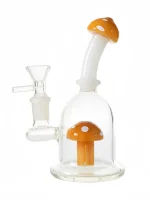 5.5-Inch Yellow Mushroom Mini Glass Bong