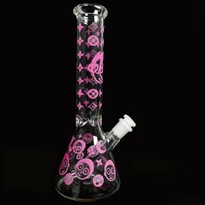 Morty & LV-Inspired Pink Beaker Glass Bong