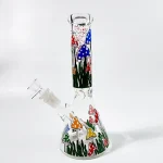 10 Inch Psychedelic Mushroom Beaker Glass Bong