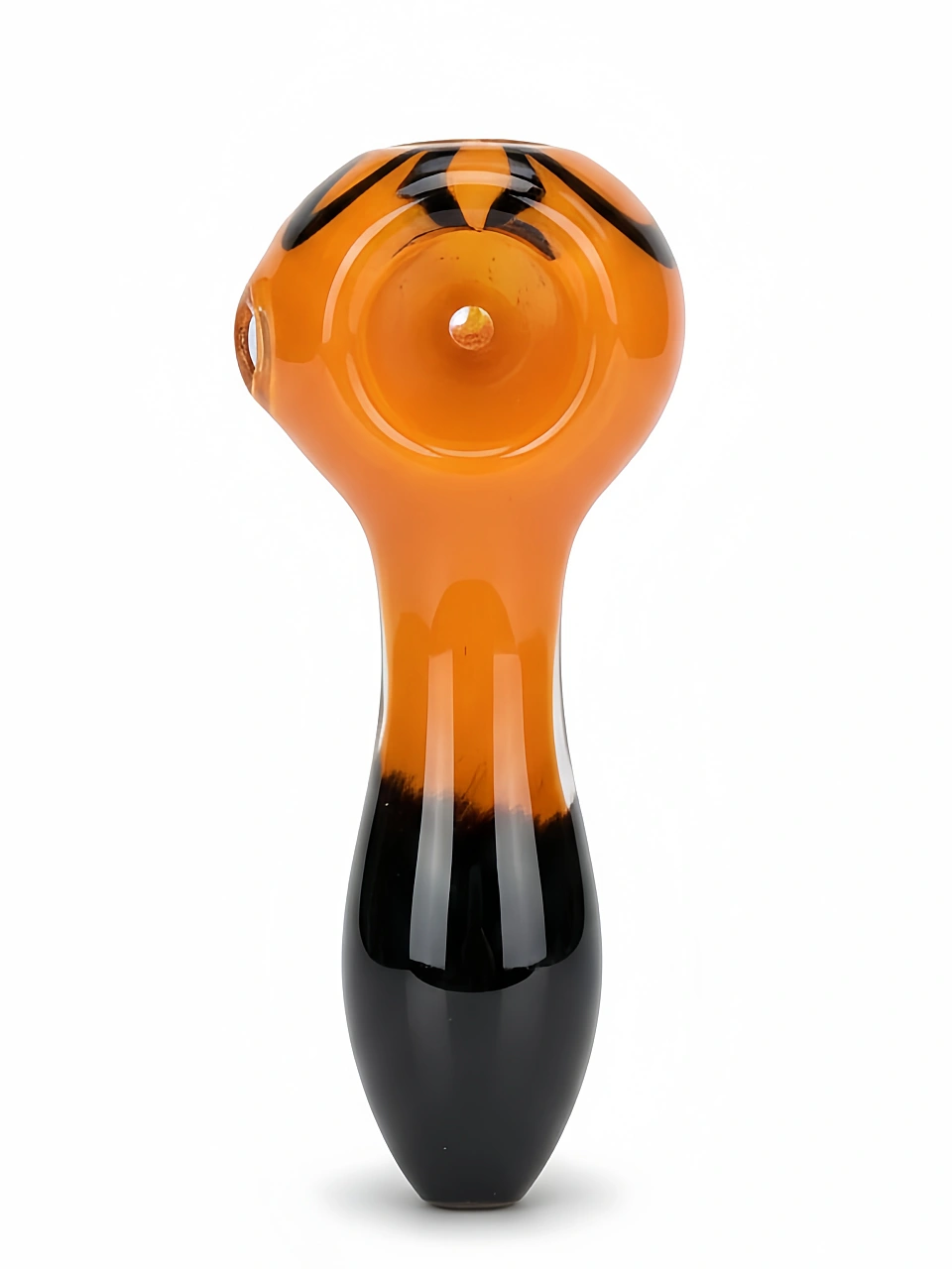 4-Inch Ember Bloom Shadow & Fire Glass Spoon Pipe