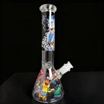 Pickle Rick & Multiverse 10 Inch Beaker Glass Bong