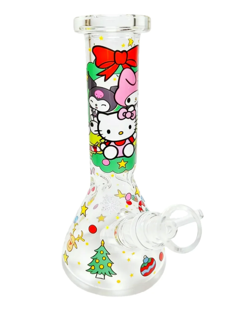 Sanrio Christmas Party Beaker Glass Bong 8 Inch
