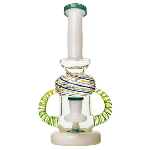 8.5-Inch Spiral Horns Glass Showerhead Bong