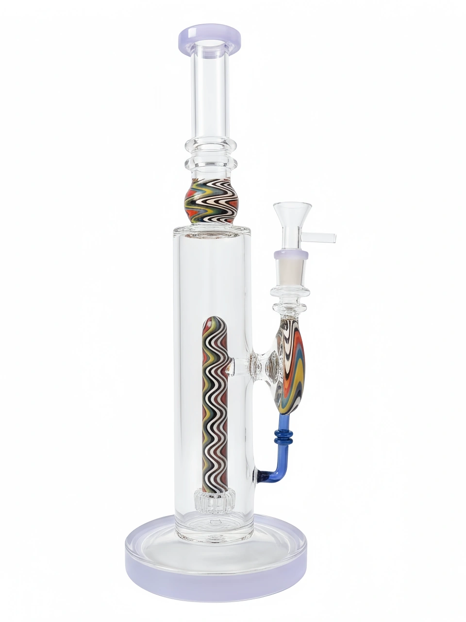 13 Inch Wig Wag Artistic Showerhead Straight Tube Bong