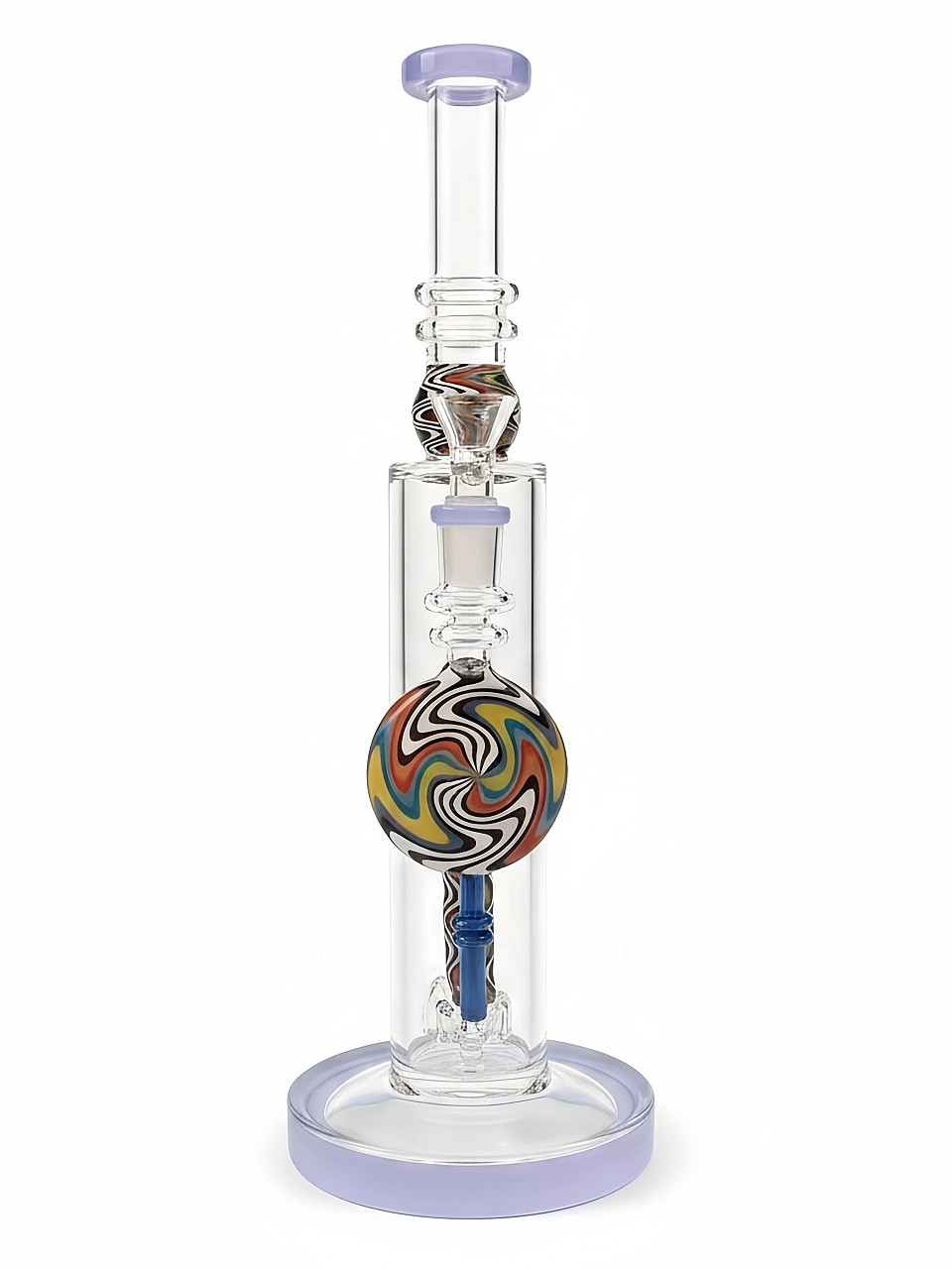 13 Inch Wig Wag Artistic Showerhead Straight Tube Bong - Image 2