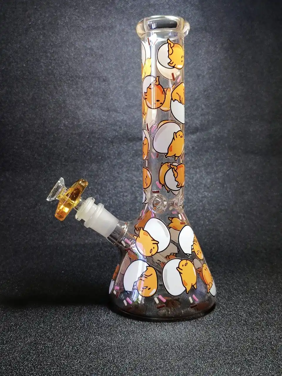 10" Gudetama Lazy Mood Beaker Glass Bong - Image 2
