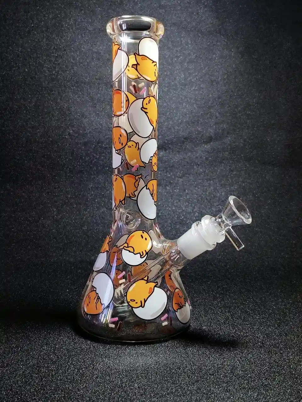 10" Gudetama Lazy Mood Beaker Glass Bong - Image 3