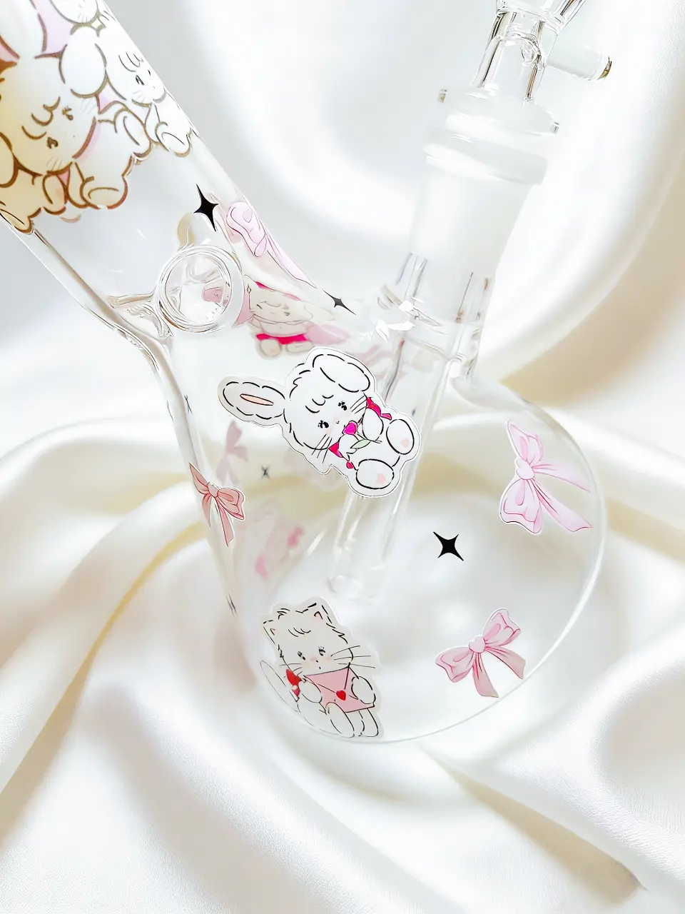 Mousse & Latte Friendship 10-Inch Beaker Glass Bong - Image 5