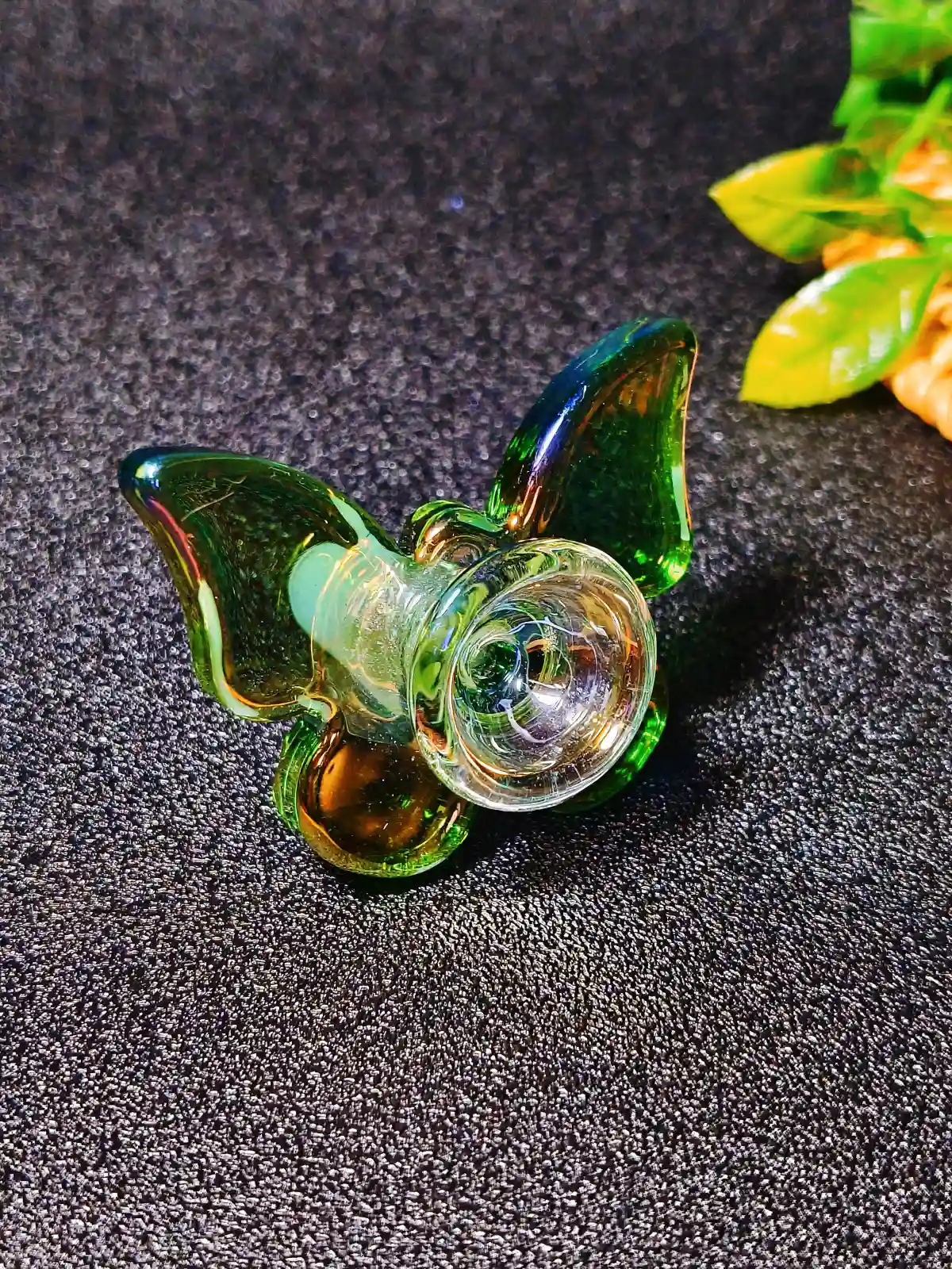 14mm Male Green Butterfly Borosilicate Glass Bong Bowl