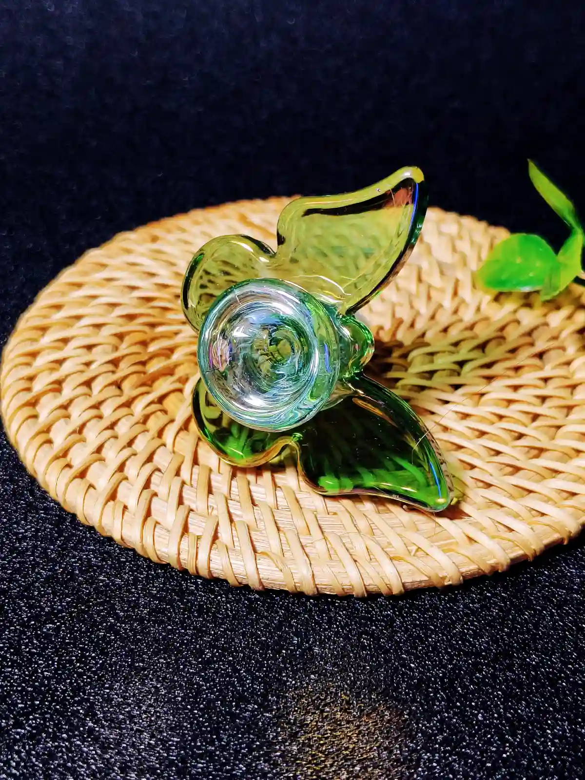 14mm Male Green Butterfly Borosilicate Glass Bong Bowl - Image 6