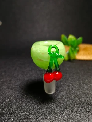 14mm Male Green Cherry Borosilicate Glass Bong Bowl