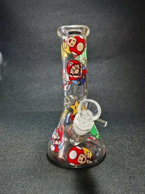8" Super Mario All-Star Beaker Glass Bong