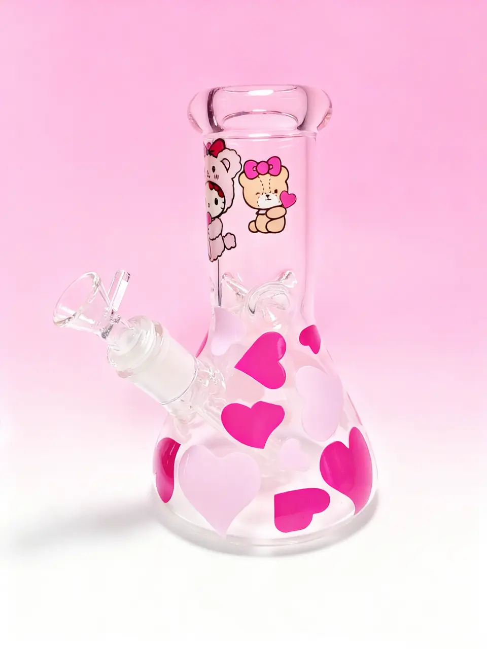 Hello Kitty & Bear Pink Bow Friendship Beaker Bong - Image 2