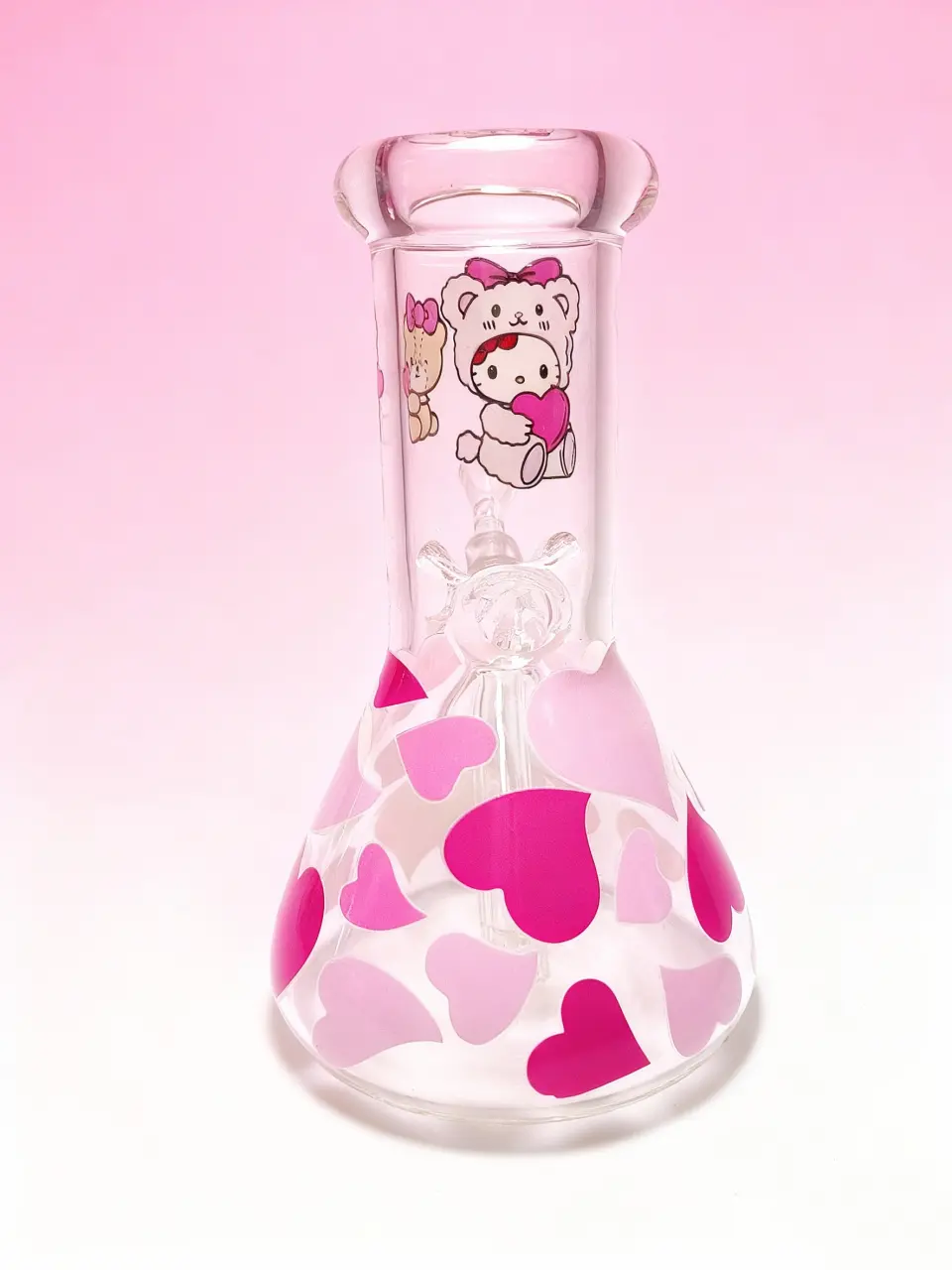 Hello Kitty & Bear Pink Bow Friendship Beaker Bong - Image 3