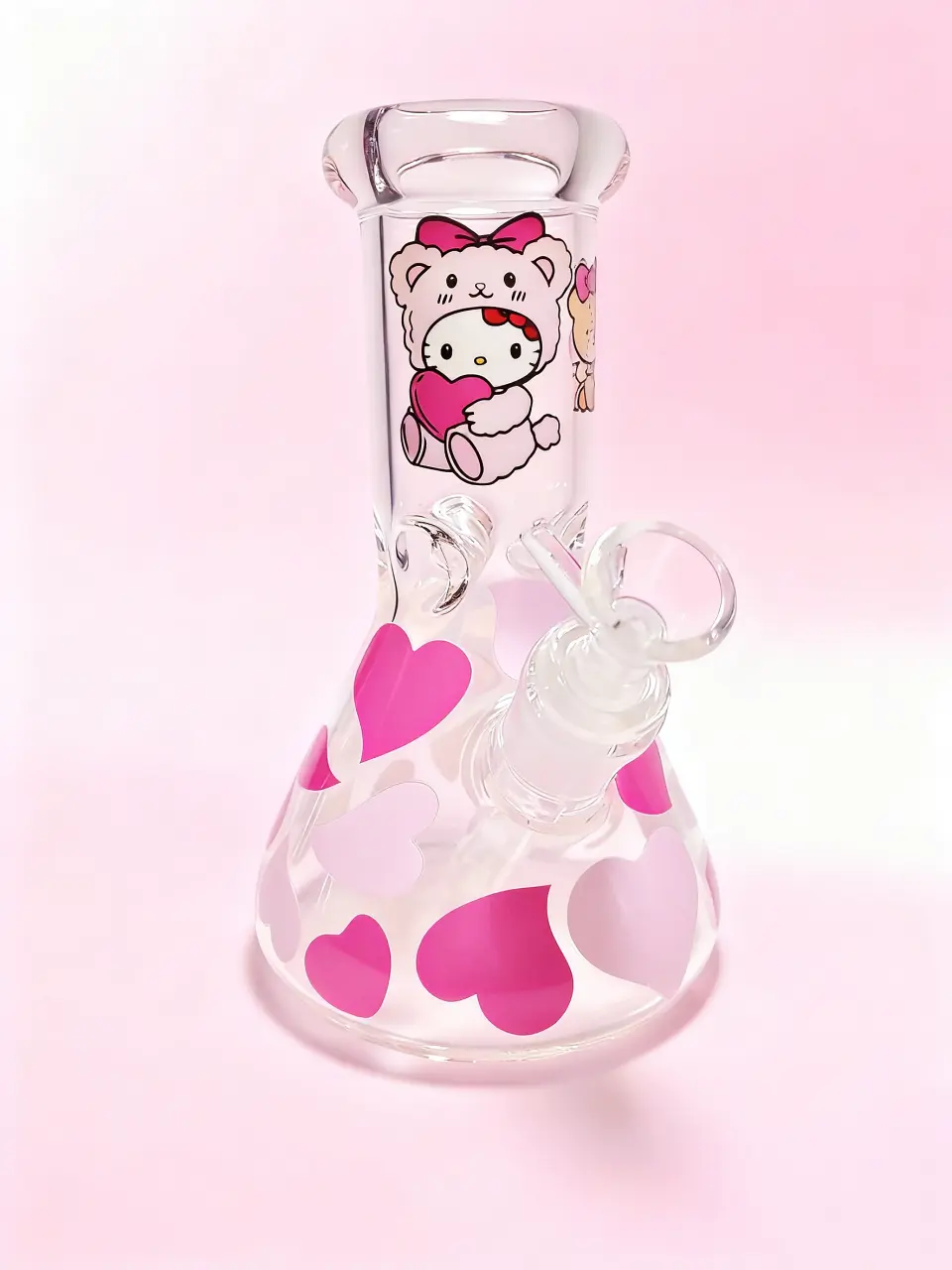 Hello Kitty & Bear Pink Bow Friendship Beaker Bong