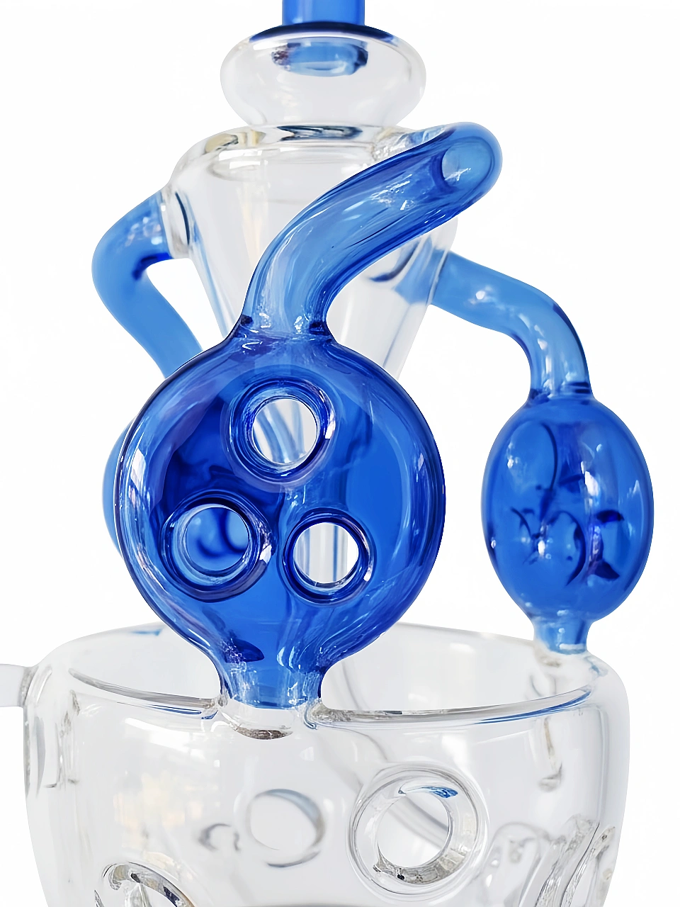 12-Inch Fab-Egg Recycler Glass Bong with Triple Swiss Disc - Image 3