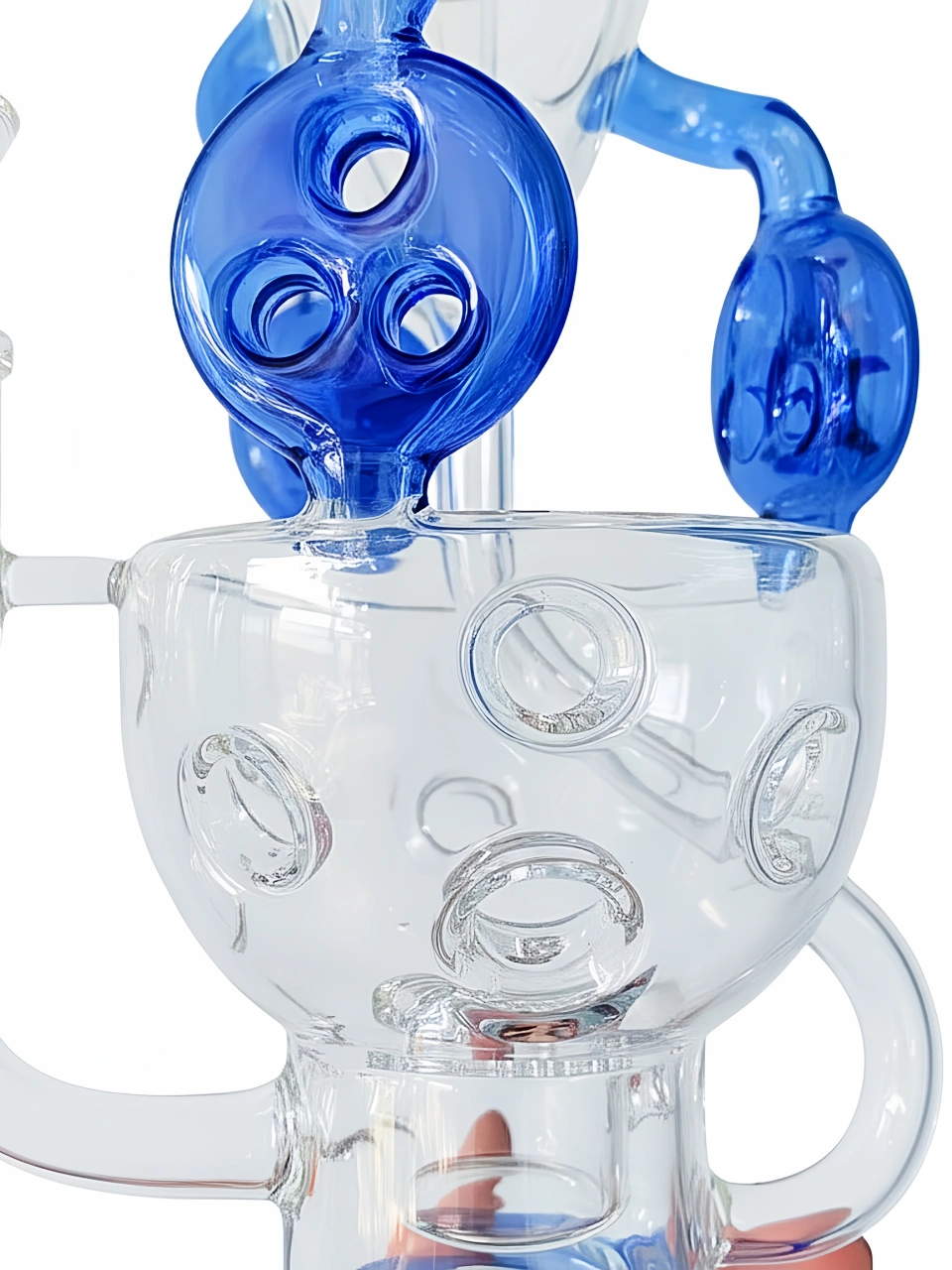 12-Inch Fab-Egg Recycler Glass Bong with Triple Swiss Disc - Image 2