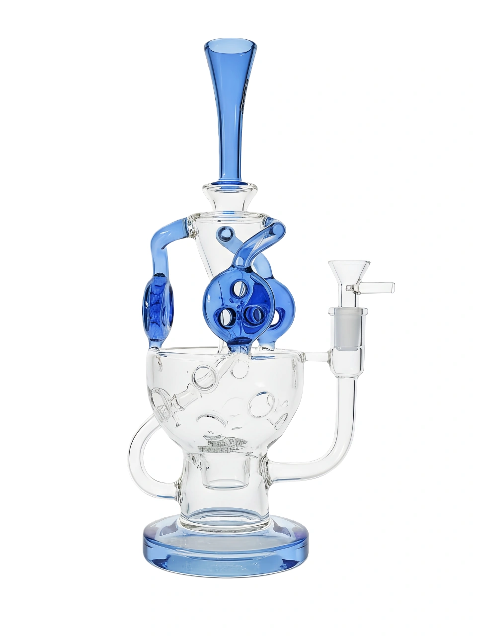 12-Inch Fab-Egg Recycler Glass Bong with Triple Swiss Disc