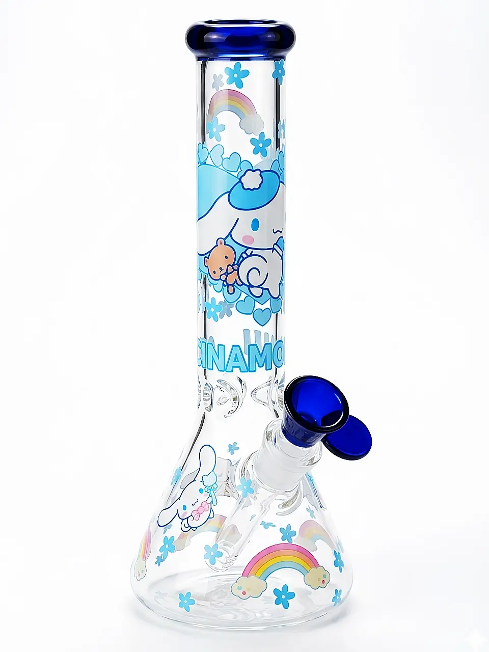 Cinnamoroll Dreamy Sky-Blue Beaker Glass Bong, 10 Inch