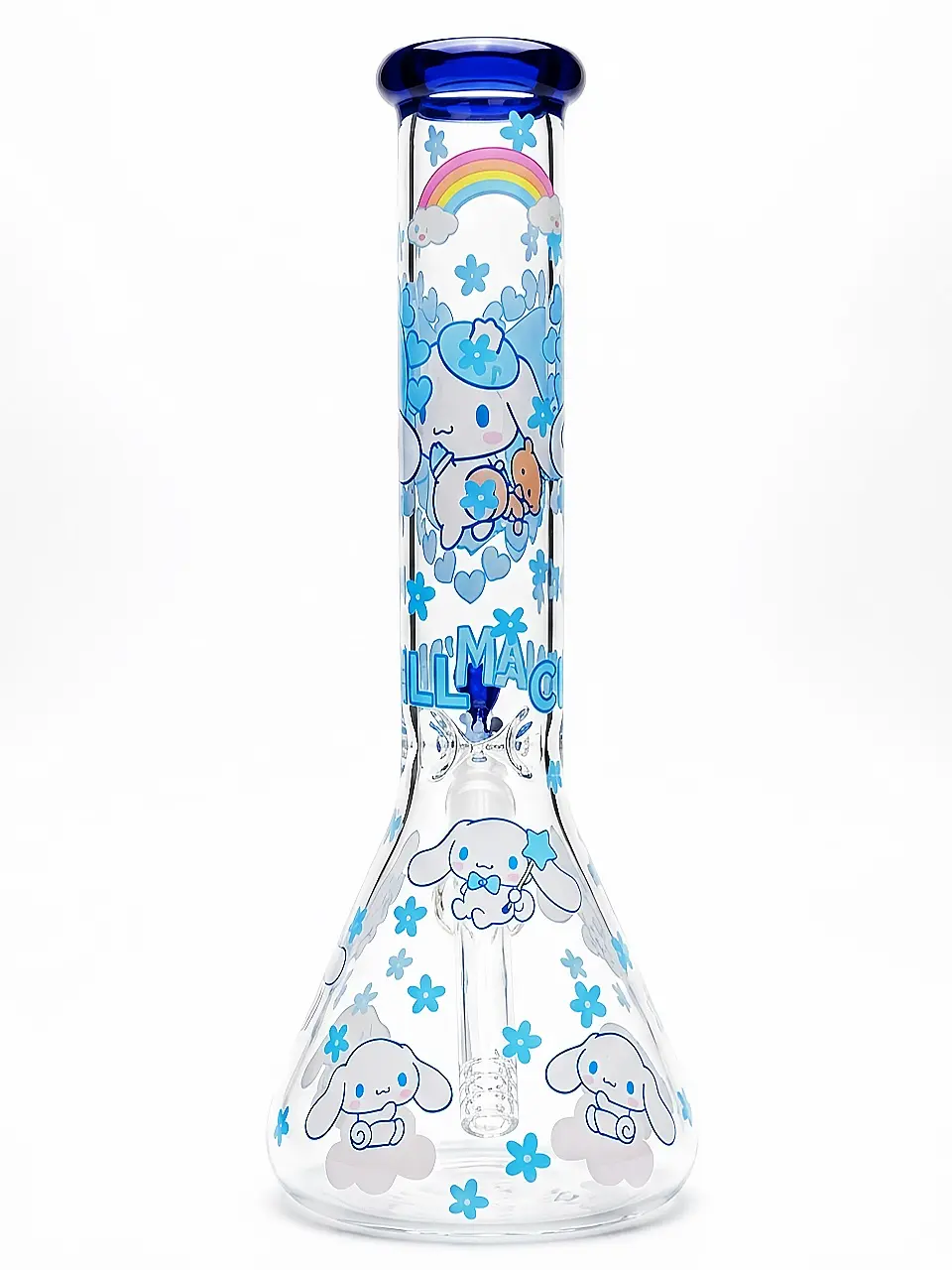 Cinnamoroll Dreamy Sky-Blue Beaker Glass Bong, 10 Inch - Image 3