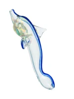 5.7-Inch Graceful Dolphin Artisan Glass Pipe