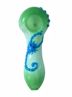 4.3-Inch Glow Scorpion Borosilicate Glass Spoon Pipe
