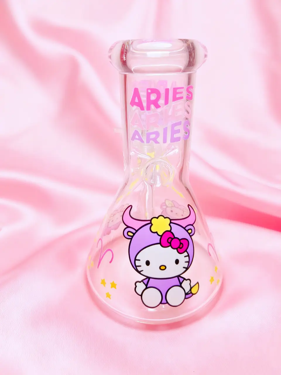Hello Kitty Zodiac Astrology 8 inch Beaker Glass Bong - Image 4