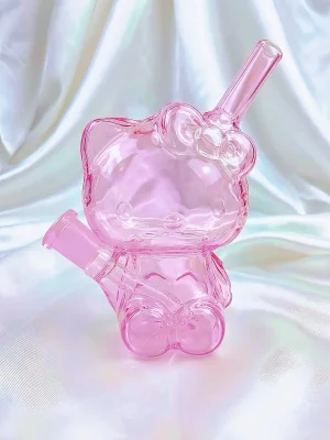 5" Pink Dream Hello Kitty 3D Borosilicate Glass Bubbler